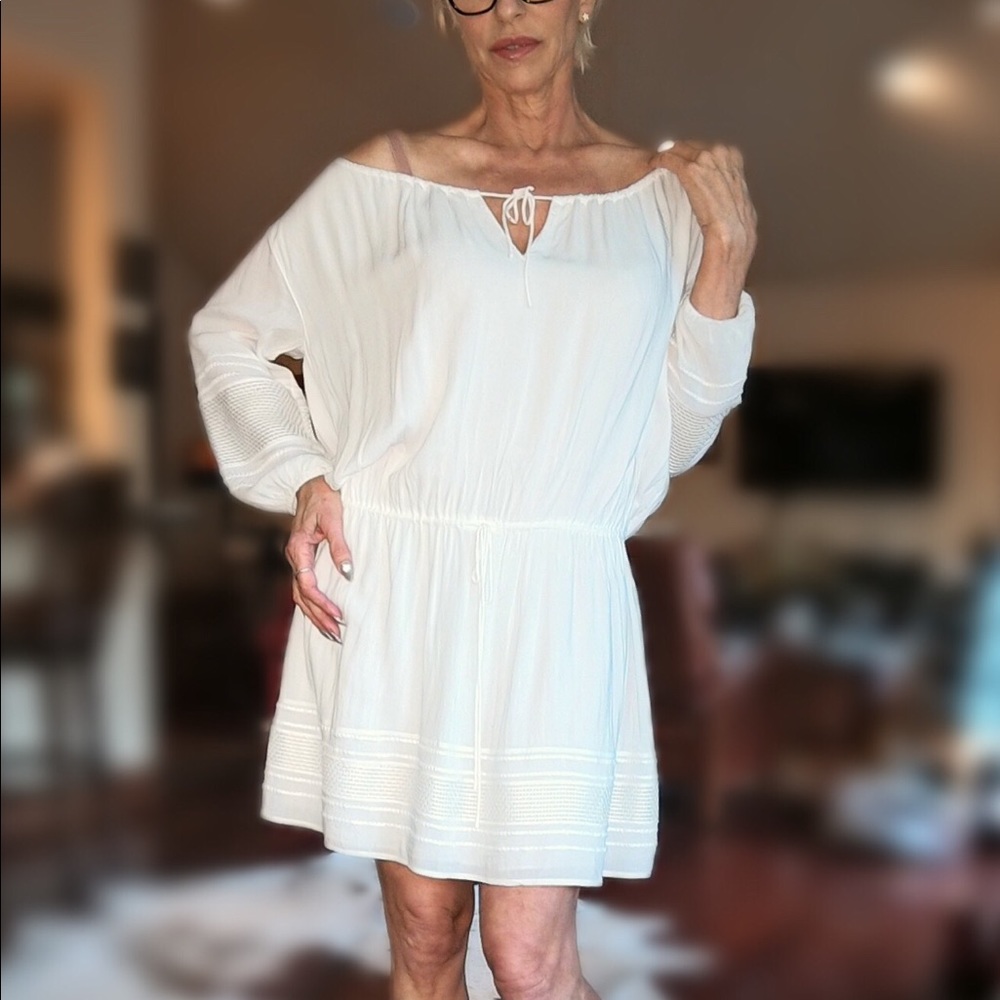 Softest summer white cotton dress